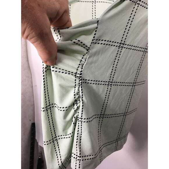 Liz Claiborne Faux Wrap Top Womens X-Large Short Sleeves Mint Green Office Work‎ - Picture 5 of 10